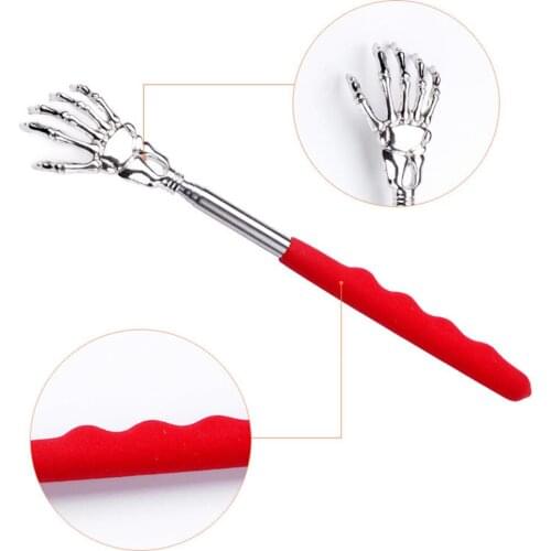 Stainless Steel Back Scratcher Telescopic Itch Massager Blood Circulation Relax Health Back Massager Tool Random Color