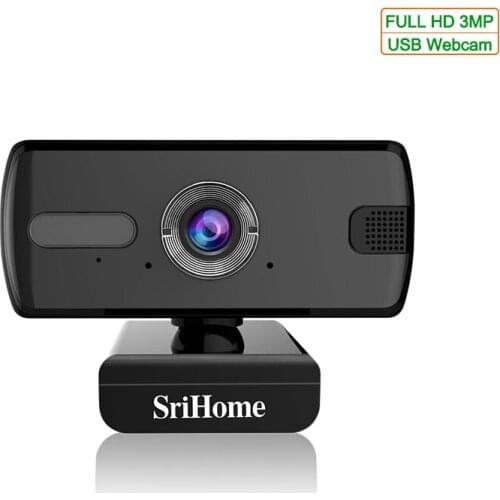 Sricam PC USB Webcam Plug&Play Web Camera 3MP HD Live Streaming Video Calling Webcam With Built-in Microphone For Desktop Laptop