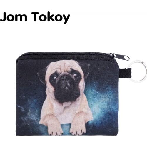 Jom Tokoy pug galaxy Mini Wallet Fashion Prints Women Purse Holder Small Zipper Coin Purse Female Money Bags