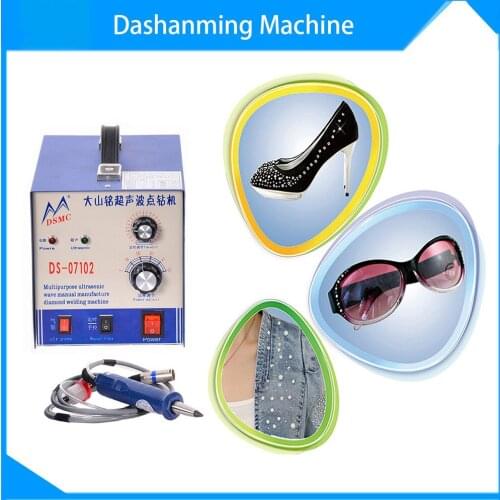 110V / 220 VUltrasonic hot fix rhinestone setting drill machine multi-functional high qualit