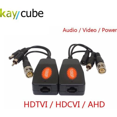 5 Pairs 1080p Transmit Video Audio Power High Performance Ahd Video Balun Bnc Rj45 Interference Rejection AHD / HDTVI / HDCVI