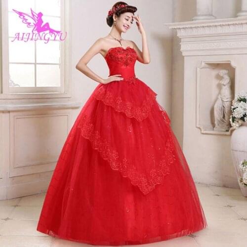 AIJINGYU 2021 luxury Customized new hot selling cheap ball gown lace up back formal bride dresses wedding dress WU220