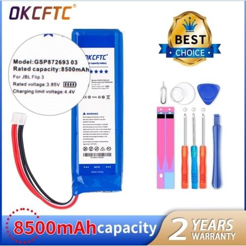 8500mAh GSP872693 01 Speaker Battery for JBL Flip 4 Flip4 Special Edition for JBL Flip 3 Flip3 GRAY GSP872693 P763098 03