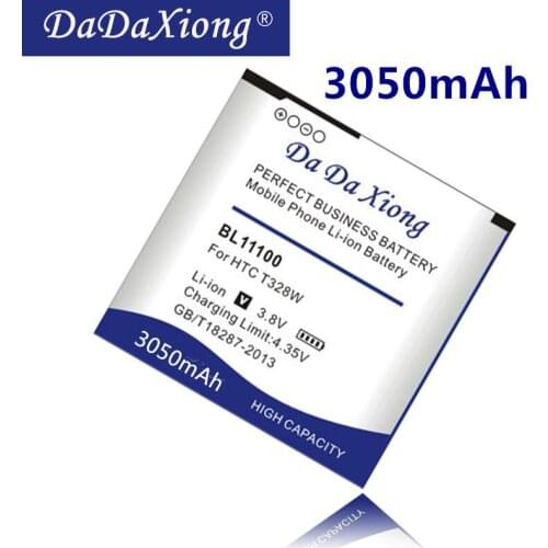 Da Da Xiong 3050mAh BL11100 Phone Battery for HTC Desire V/VC/VT T328w T328d T328t Sensation XE Z710E G14 G17 EVO 3D X515d X515m