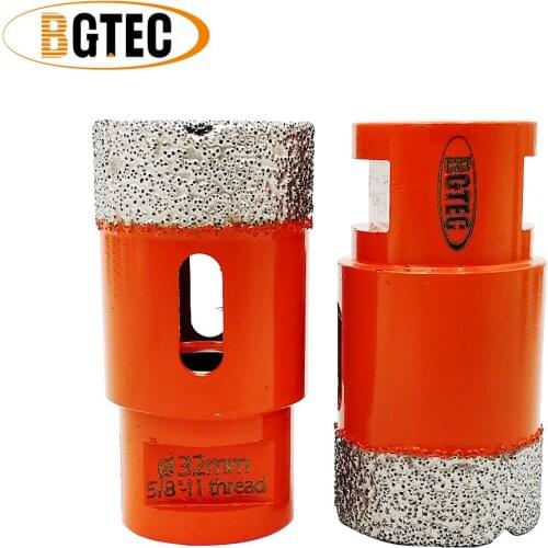 BGTEC 2pc 32mm Vacuum brazed diamond Drilling Bit M14 Connection porcelain tile Drill Core Bit marble, masonry Hole Saw Cutter