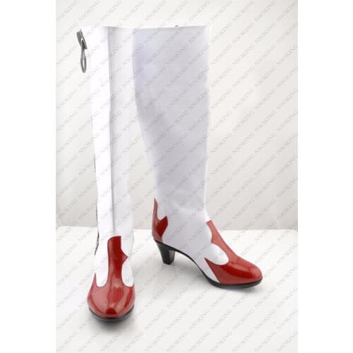 Gurren Lagann Yoko Littner Viral big zipper Shoes hand made high heel Cosplay Boots