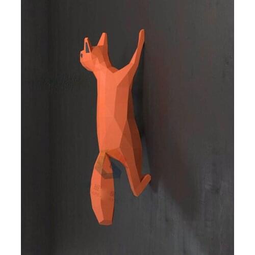 Squirrel Paper Model 3D Stereo Origami DIY Papercraft Handmade Animal Craft Wall Decoration Educational Toys For Children Gift