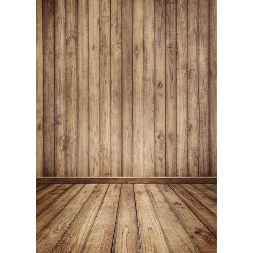 Brown Wooden Wall Floor Photography Backgrounds for Photo Studio Vinyl Cloth Portrait Photo Backdrop for Kid Baby Photophone