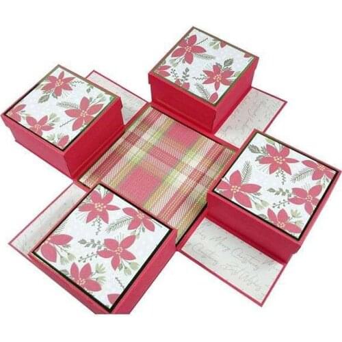 Multifunctional stacked gift storage box Cutting Dies for DIY Scrapbooking Album Paper Cards Making Decorative Crafts Dies