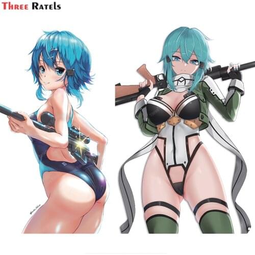 Three Ratels A642 Sinon Sword Art Online Anime Stickers Motorcycle Decals Vinyl Materal Waterprooof Potected Cool Anime