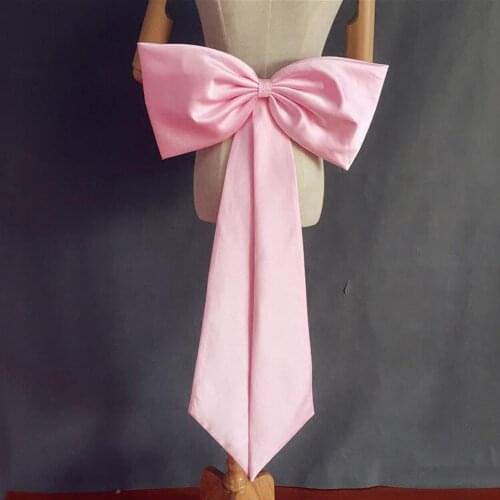 Seperate Pink Satin Bow Party Removeable Knots for Evening Dresses With Ribbon
