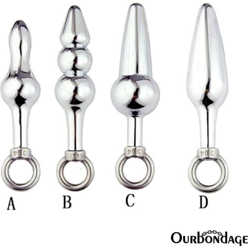 Ourbondage 4 Type Kunai Shape Charm Cone White Stainless Steel Anal Butt Plug Dilator Massager Sex Toys Leash Incredible Gift