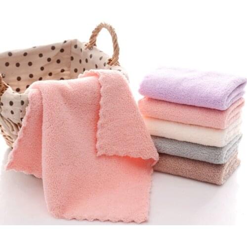 1PC New Microfiber Kids Bath Towel Face Towel Super Absorbent Soft Hand Towel Kitchen Rag Quick-Dry Multi Purpose Cloth Baby Bib