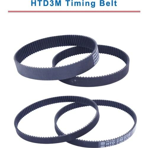 HTD3M Timing Belt with circular teeth 3M-285/288/291/294/297/300/303/306/309/312 teeth pitch 3mm belt width 10/15 mm