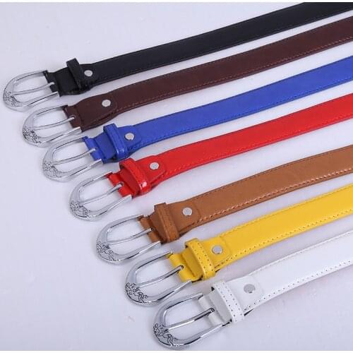 New Korean Style Belt Women All-match Fashion Thin Belt Decorated Women Wide Pin Buckle Punk Style Pants Belt