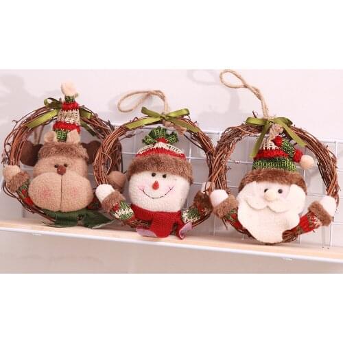 Christmas Snowman Elk Elderly Wreath Ornaments Christmas Birthday Party Family Wedding Party Decorations Supplies Children Gifts