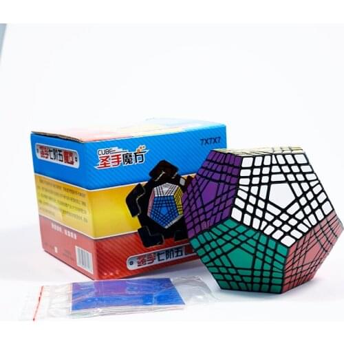 Shengshou Megaminxeds 7x7 Magic-Cube Speed Puzzle Cubes SengSo Teraminx 7x7 stickers Cubo magico toys professional 12 sides c
