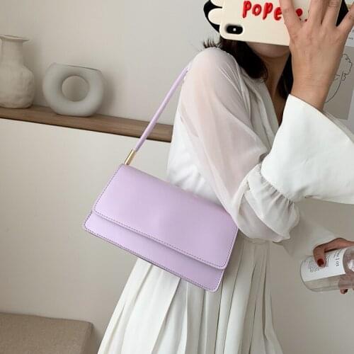 New Fashion Rectangle Shoulder Bags Soft PU Leather Lady Messenger Bags Women Armpit Bag Handbags Luxury Brand Crossbody Totes