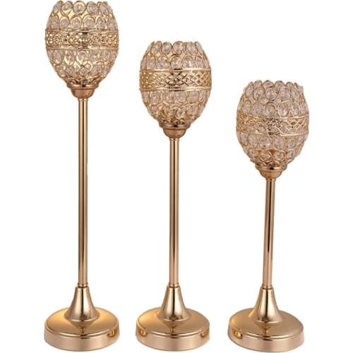 35\40\45CM Wedding props crystal lace ball single head candlestick European style hotel decoration Christmas table decoration