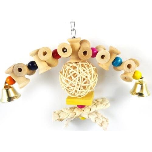 Parrot Products Birds Chew Toys Cane Balls Wooden Parrots Stations Standing Swing Stairway Pet Products Bird Supplies 2pcs/lot