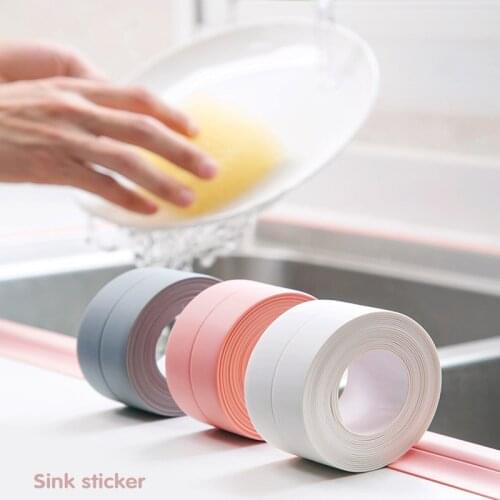 Tape Waterproof Bathroom Kitchen Sink Seam Self Adhesive Spray Sealant Cleanable Nano Silicone Stickers Sealing Strip Plaster 3M