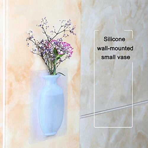 Magic Soft Silicone Vases Vintage Flower Pot Transparent Vase Wall Sticker Home Decor Plant Garden Yard Suppiler Wall Door Decor