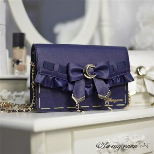 Japanese Sweet lolita handbag cute bowknot pearl chain kawaii girl bag loli cosplay gothic lolita coin purse Shoulder crossbody