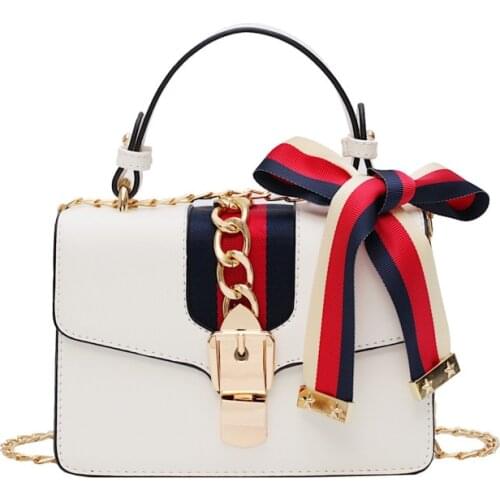 2019 new fashion temperament bag female fashion casual simple wild chain shoulder slung small square bag