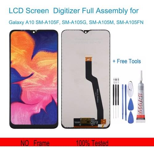 LCD Screen and Digitizer Full Assembly With Frame for Samsung Galaxy A10 SM-A105 Free Tools