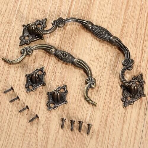 1pc Retro Pull Handles Cabinet Door Pull Cupboard Kitchen Handle Furniture Fittings 100*40mm 113*50mm