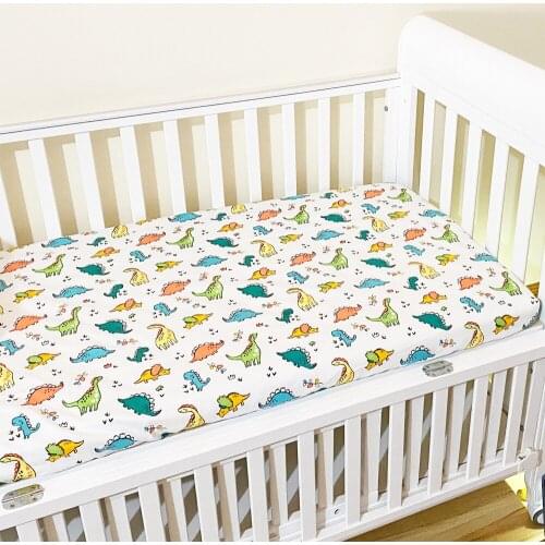 100% Cotton Crib Fitted Sheet Soft Baby Bed Mattress Cover Protector And Elastic Cot Sheet 130X70cm Allow Custom Make ZT67