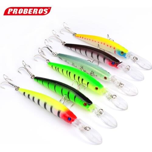 14.5cm 15.53g Fishing Wobblers 6 colors Swimbait Crankbait Fishing Lure Bait with #4 Hooks Artificial Bait