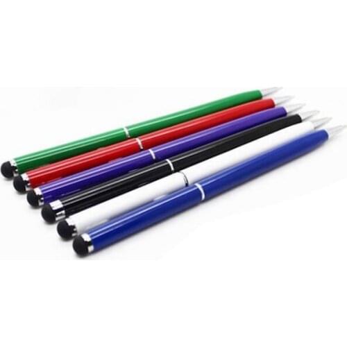 2 in 1 Touch Screen Pens Metal Capacitive Pen With Ballpoint Double Head Stylus Pencil For Smart Phone Tablet Or Handwritten