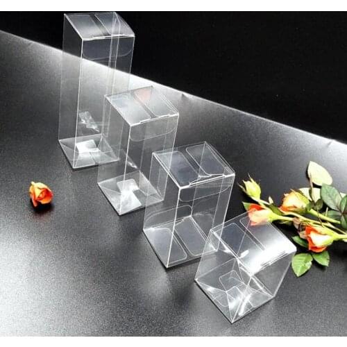 25pcs PVC Clear Box Gifts Birthday Wedding Favor Holder Chocolate Candy Boxes Event Sweet Gift Plastic Boxes Transparent