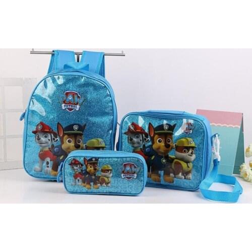 Paw Patrol 3 Pcs/Set Kids Girls Cartoon Paw Patrol Schoolbags Cute Boys Backpacks Children School bag