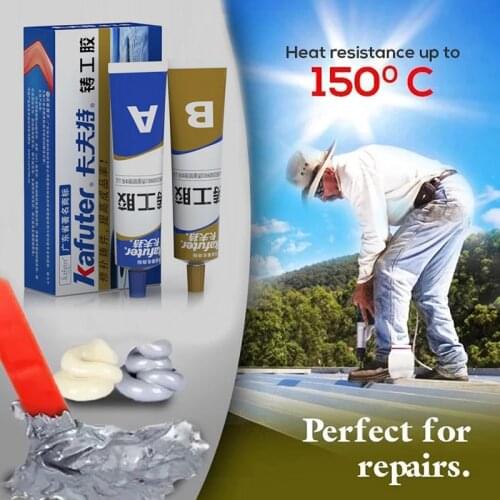 65g Kafuter A+B Metal Repairing Adhesive Super Glue Iron Steel Auto Radiator Water Tank Special leakage Plugging Welding Glue