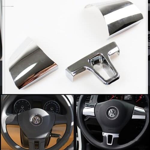 Car styling Steering Wheel Decoration cover sticker For Volkswagen Tiguan Passta Touran Lavida Amarok Multivan car accessories