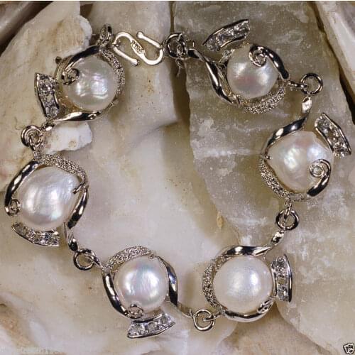 FREE SHIPPING HOT sell new Style >>>>Fashion 10-11mm Black Natural Freshwater baroque Pearl Bracelet