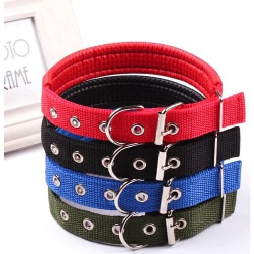 Free Shipping Solid Dog Collars Nylon Dog Collar For Small Medium Large Dogs Fahion Nylon Pet Collars Mix Colors Dog Cat Collar