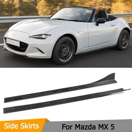 Carbon Fiber Side Skirts Side Bumper Aprons Door Protector for Mazda MX-5 (ND) Miata Convertible 2 Door RF I GS GT GX 2016 2017