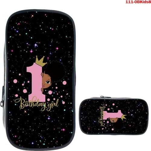 Cosmetic Bag Case Mochila Black Kids Number Pencil Case Pencil Makeup Box 3d Print for Kids Gifts School Supplies Pencil Bags