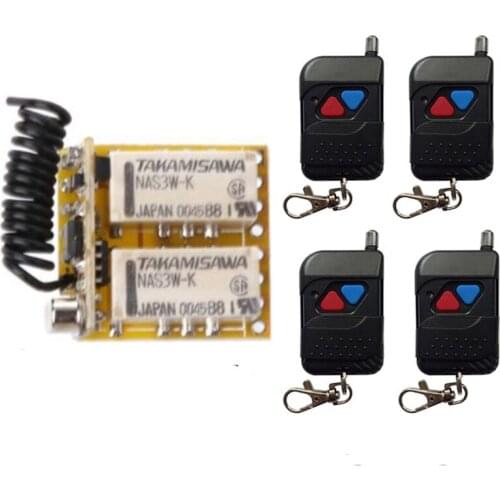 DC 3.7V 4.5V 6V 7.4V 9V 12V 2CH Micro Door Access Control System Mini Small Volume Wireless Electric Control Lock Button Wireles