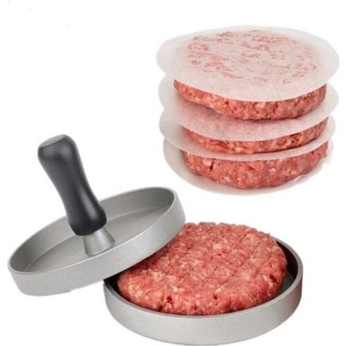 Delidge 1 Set Round Shape Hamburger Press Aluminum Alloy 11 cm Hamburger Meat Beef Grill Burger Press Patty Maker Mold