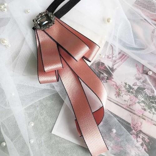 British Men Business Wedding Party Sweater Shirt Bow Tie Cravat Women Groom Layers Ribbon Bling Alloy Rhinestone Crystal Bowtie
