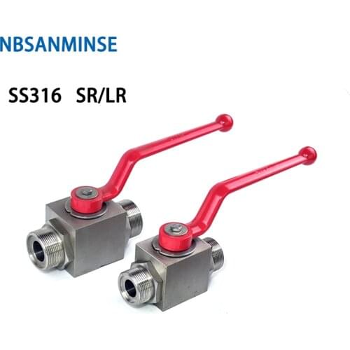 High Pressure Hydraulic Ball Valve KHB Stainless Steel SS316 SR LR Thread Industrial Engineering Anticorrosion Valve NBSANMINSE