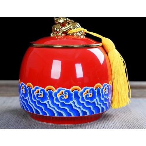 Jingdezhen Ceramic Jars Tea Jar Spice Jar Fashion Home Decor Porcelain Tea Box Ceramic Tea Tin Room Decoration For Home