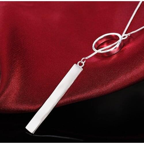 New Arrive 925 Sterling Silver Necklace For Women Jewelry 18 inches Creative Round Pendant fashion Christmas gifts Wedding