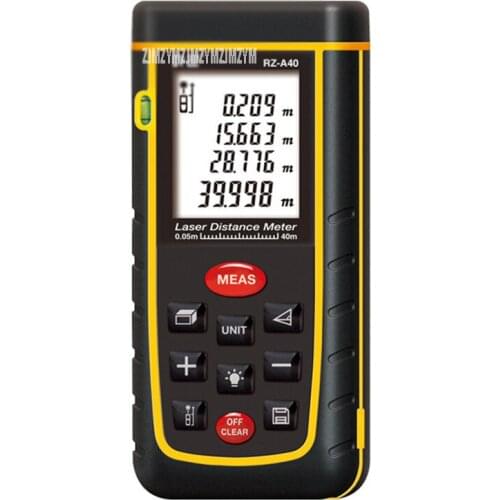 A40 40M LCD Display Laser Distance Meter Rangefinder Laser Distance Meter Laser Area Volume Measure Device Ruler Test Tool