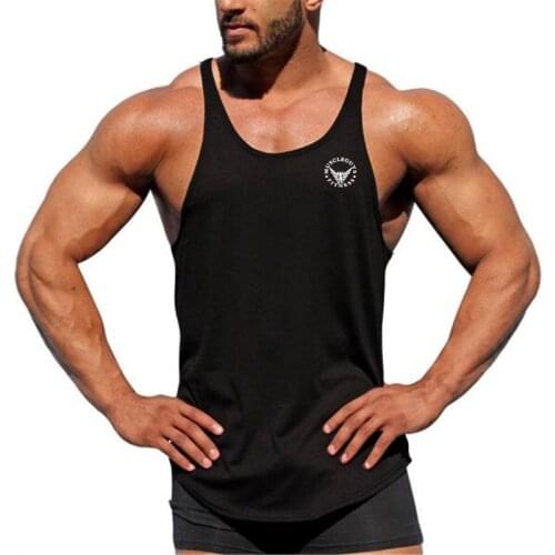 Muscle Guys Gyms Tank Top Men Blank Bodybuilding Clothing Stringer Singlets Summer Fitness Men Sleeveless Cotton Masculina