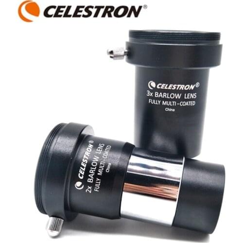 Celestron 1.25" 2x 3x Barlow Lens Fully Multi Coated Metal M42x0.75 Thread Astronomy Monocular Binoculars Telescope Eyepiece
